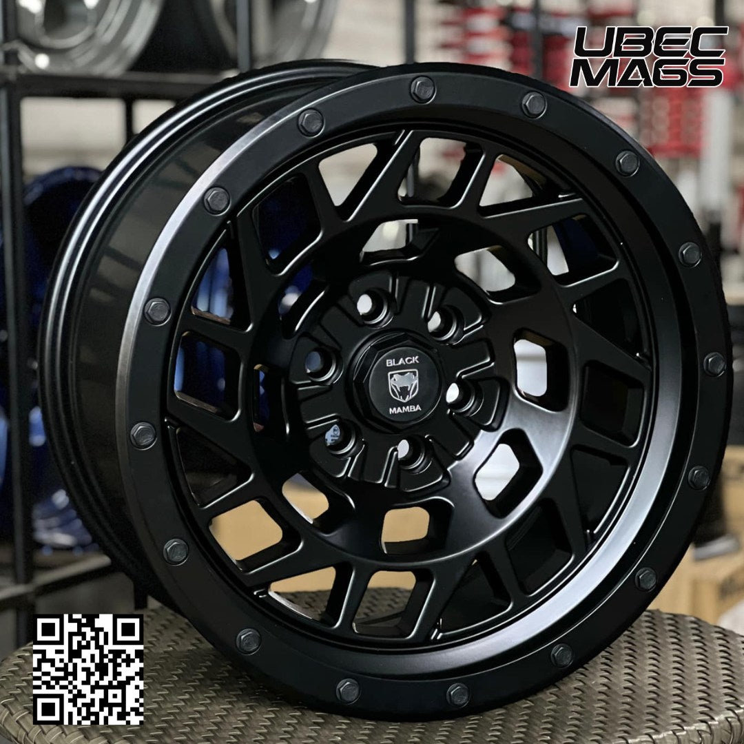 BLACK MAMBA STRIKER 17X8.5X6H/114.3 SATIN BLACK