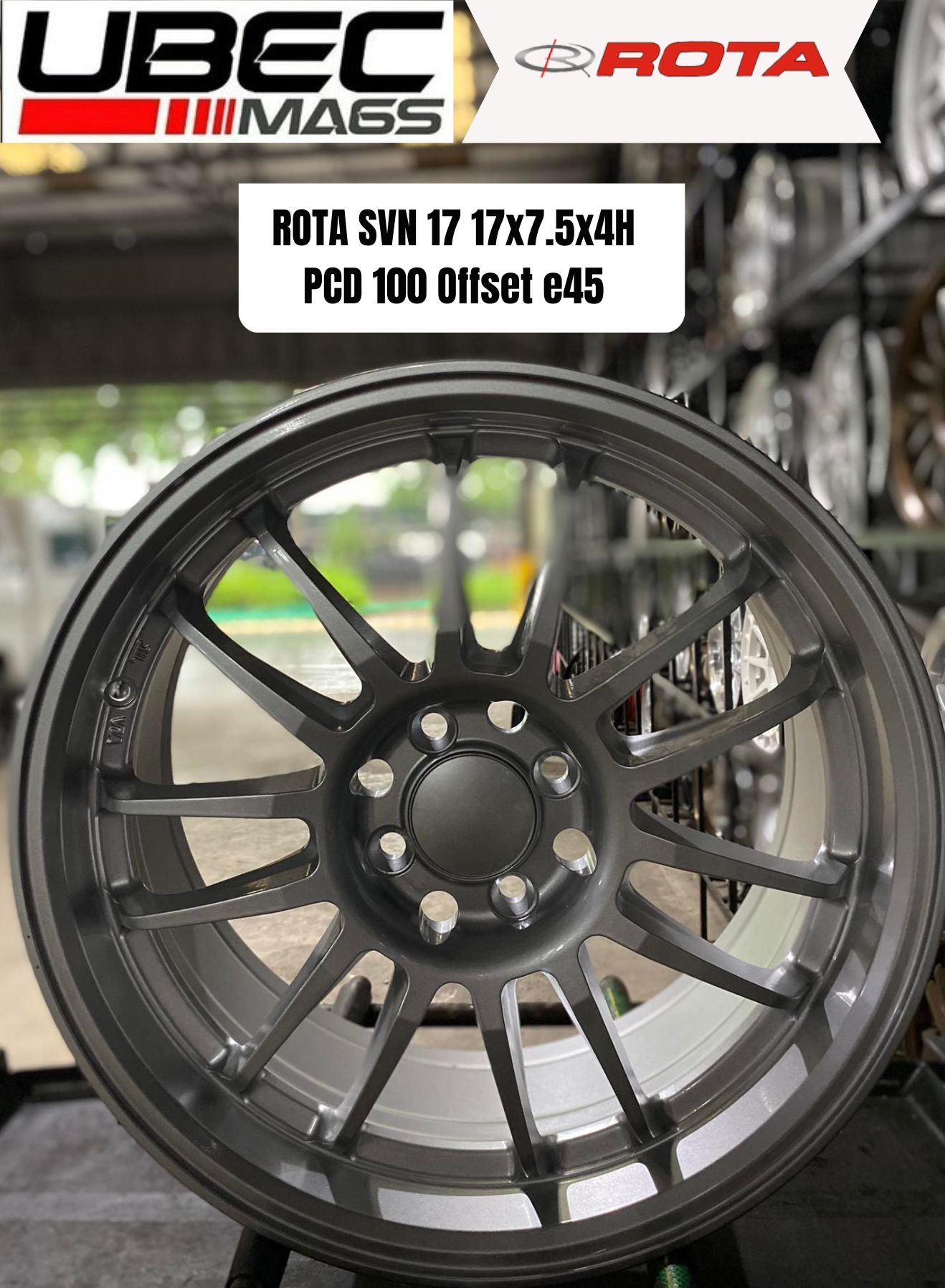 ROTA SVN 17X8X5H/114.3 PLAIN SILVER