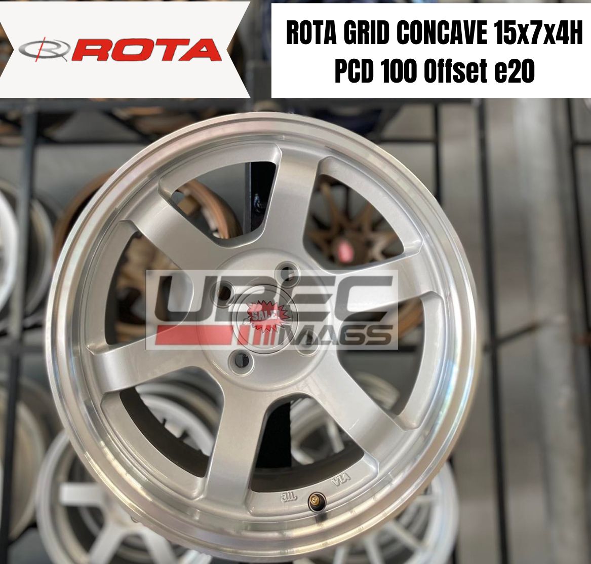 ROTA GRID CONCAVE 15X7X4H/100 RL Plain Silver