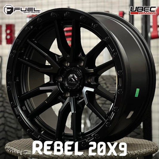 FUEL REBEL 20X9X6H/139.7 D629 ET 01 MATTE BLACK