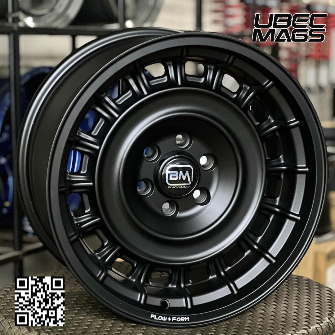 BLACK MAMBA ARMOR 17X8.5X6H/114.3 SATIN BLACK