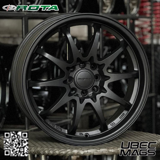 ROTA FIGHTER 10 17X7.5X8HX114/112 FLATBLACK