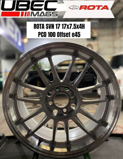 ROTA SVN 17X7.5X4H/100 RL PLAIN SILVER