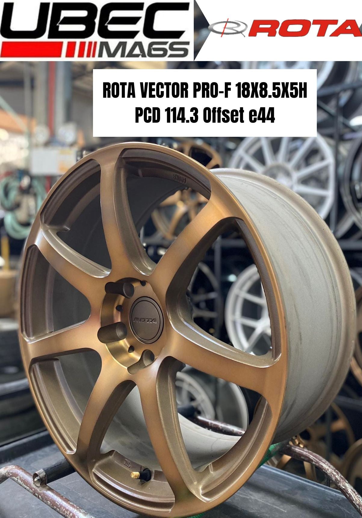 ROTA VECTOR PRO-F 18X8.5X5H/114.3 SPORTS BRONZE