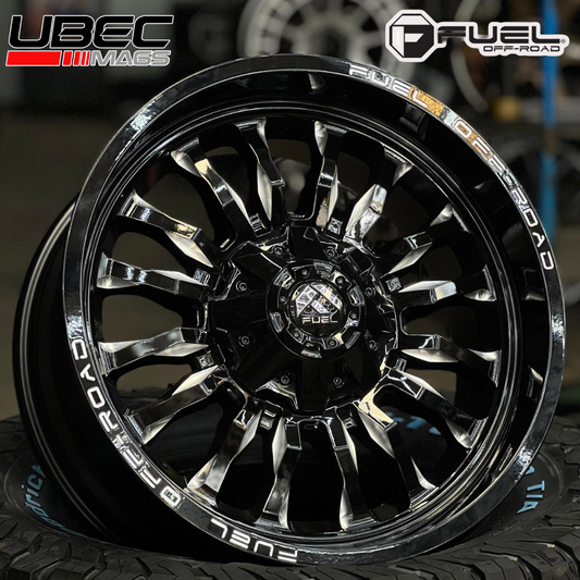 FUEL ARC 20X9X6H/135-139.7 GLOSSY BLACK MILLED D795