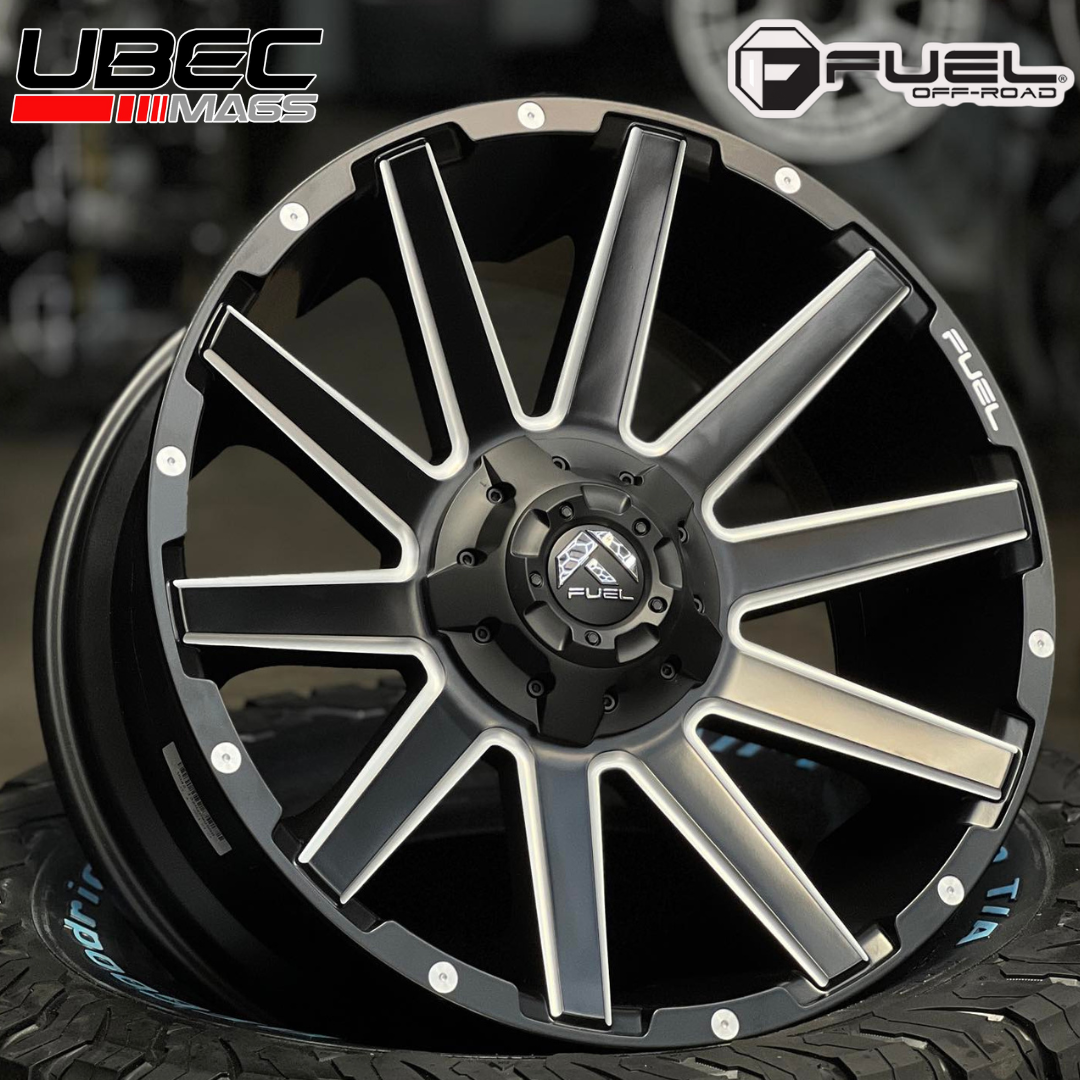 FUEL CONTRA 20X9X6H/135-139.7 ET 01 MATTE BLACK MILLED D616