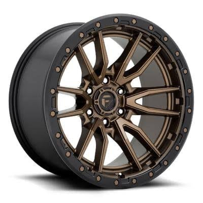 FUEL REBEL 17X9X6H/114.3 BRONZE WITH BLACK RING ET01 D681