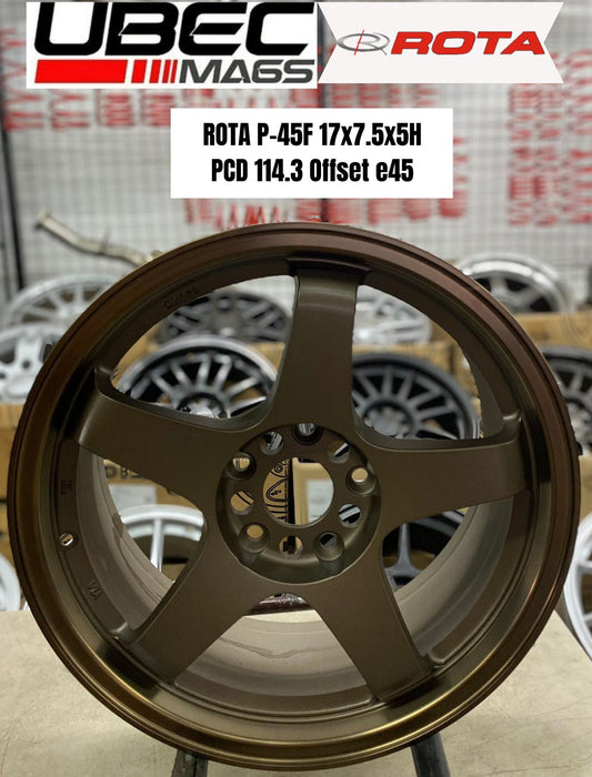 ROTA P-45F 17X7.5X5H/114.3 Speed Bronze