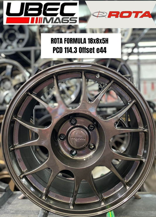 ROTA FORMULA 18X8X5H/114.3 Gun Metallic