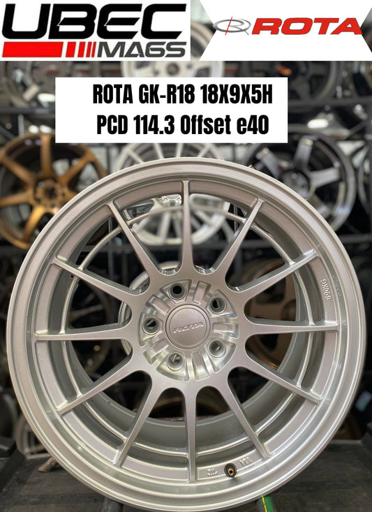 ROTA GK-R 18X9X5H/114.3 Plain Silver