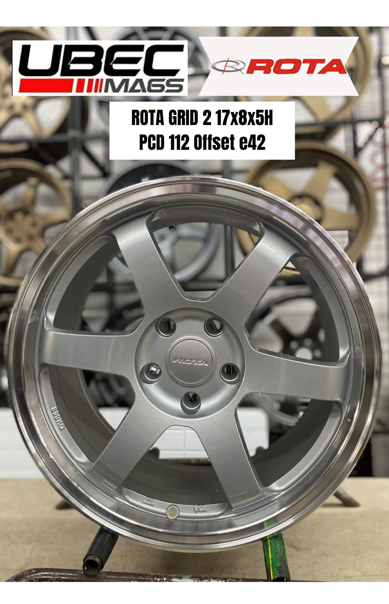 ROTA GRID 2 17X8X5H/100 Plain Silver