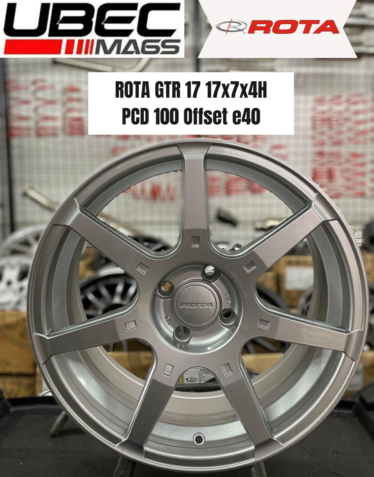 ROTA GTR 17X7X4H/100 Gun Metallic