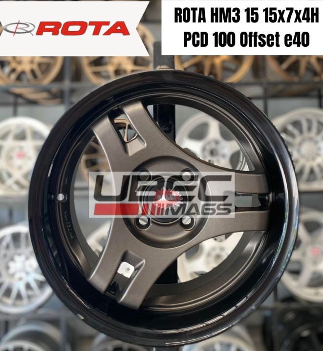 ROTA HM3 15X7X4H/100 Plain Color Flat Gun Metallic/Yamaha Lip – UbecMags