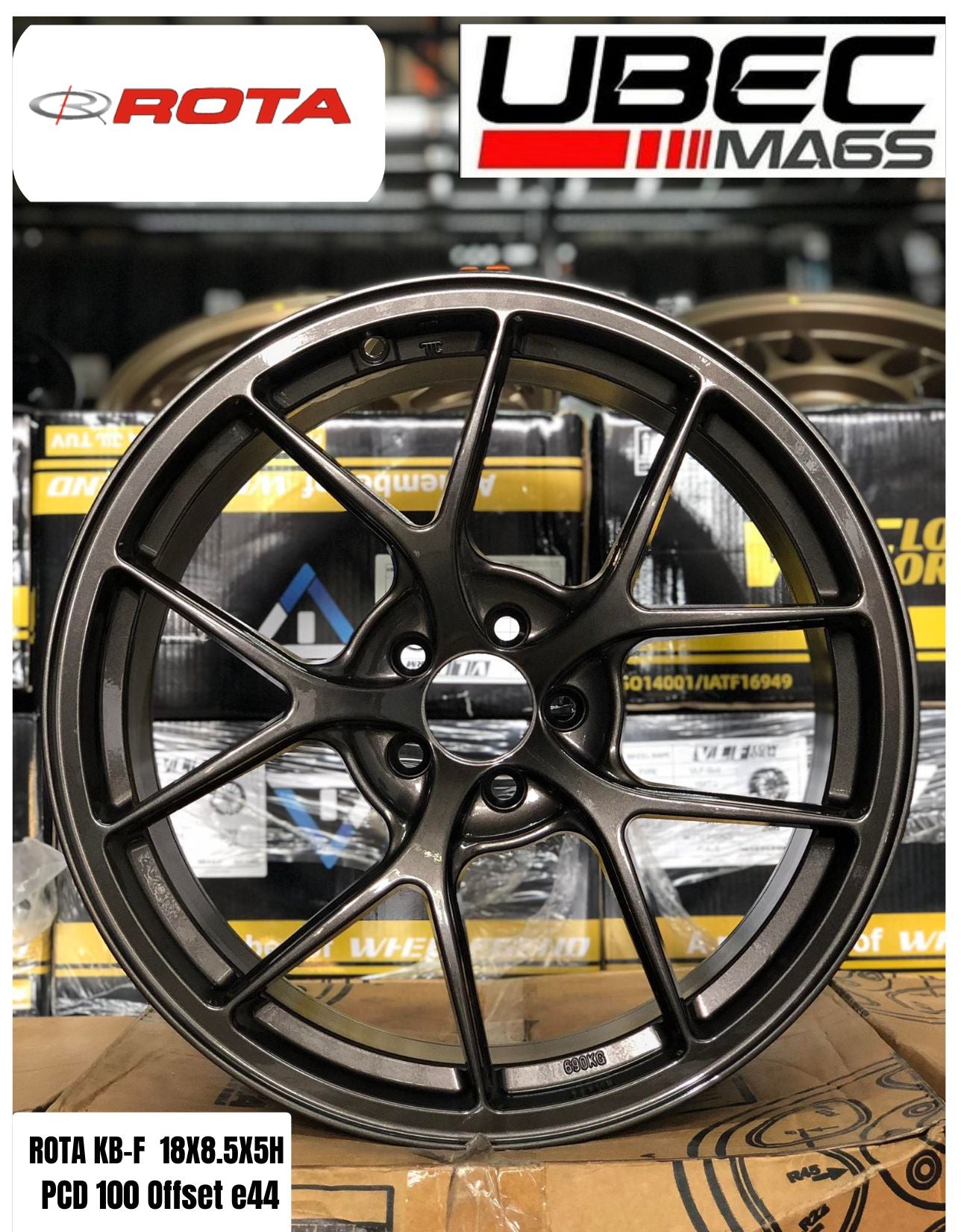 ROTA KB-F 18X8.5X5H/114.Gun Metallic