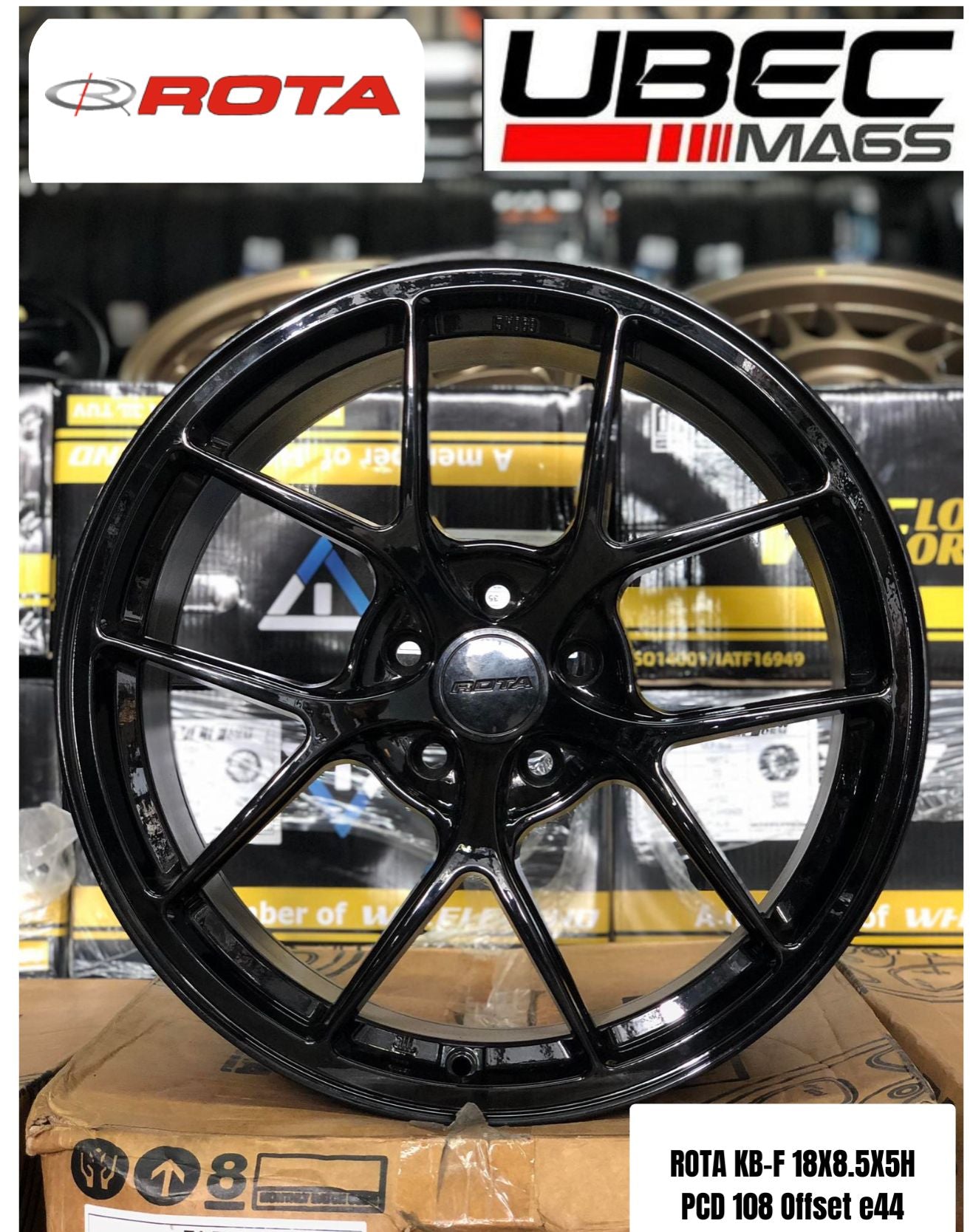 ROTA KB-F 18X8.5X5H/108 Yamaha Black