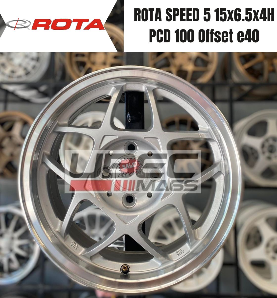 ROTA SPEED 5 15X6.5X4H/100 RL Plain Silver