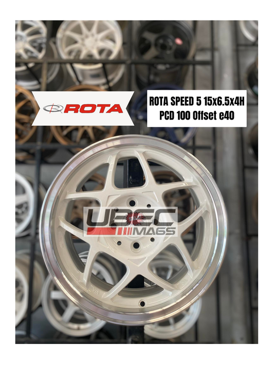 ROTA SPEED 5 15X6.5X4H/100 RL White