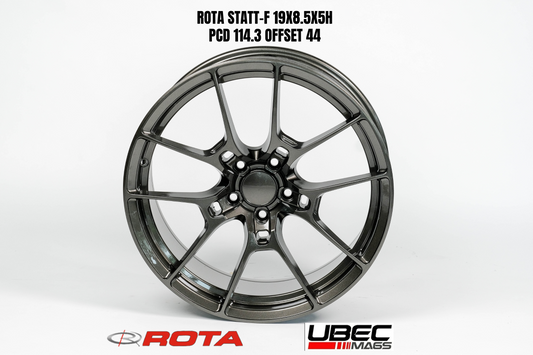 ROTA STATT-F 19X8.5X5H/114.3 Plain Silver