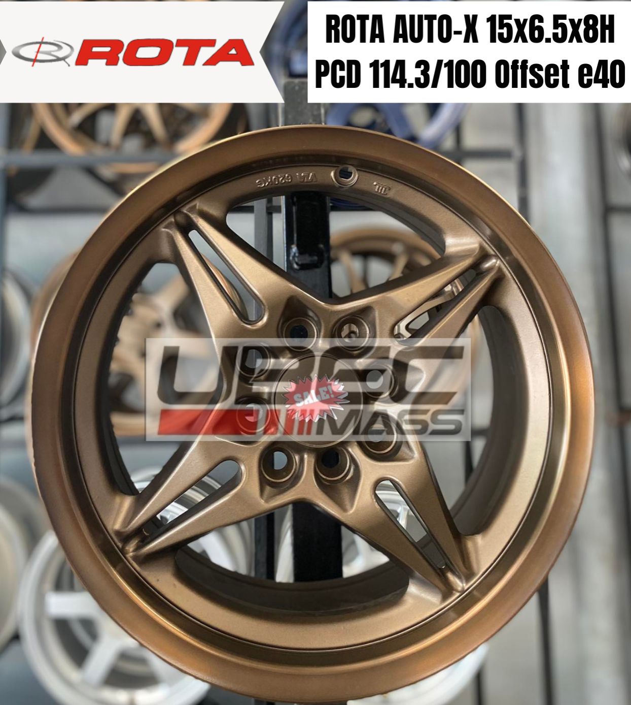 ROTA Auto-X 15X6.5X4H/100 -114. Speed Bronze