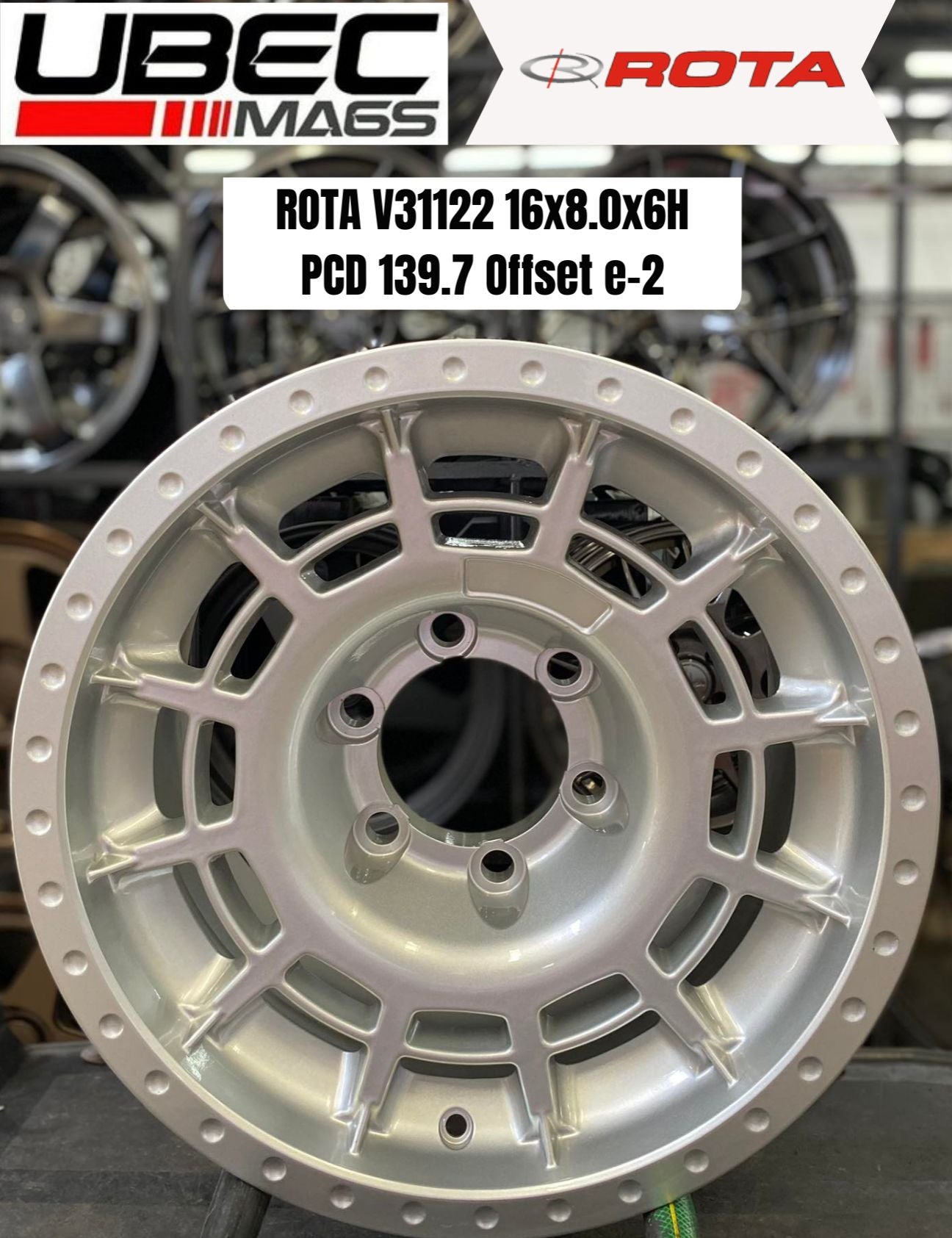 ROTA PAJERO RALLI ART 16X8X6H/139.7 Plain Silver