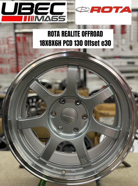 ROTA REALITE OFFROAD 18X8X6H/130 RL Plain Silver