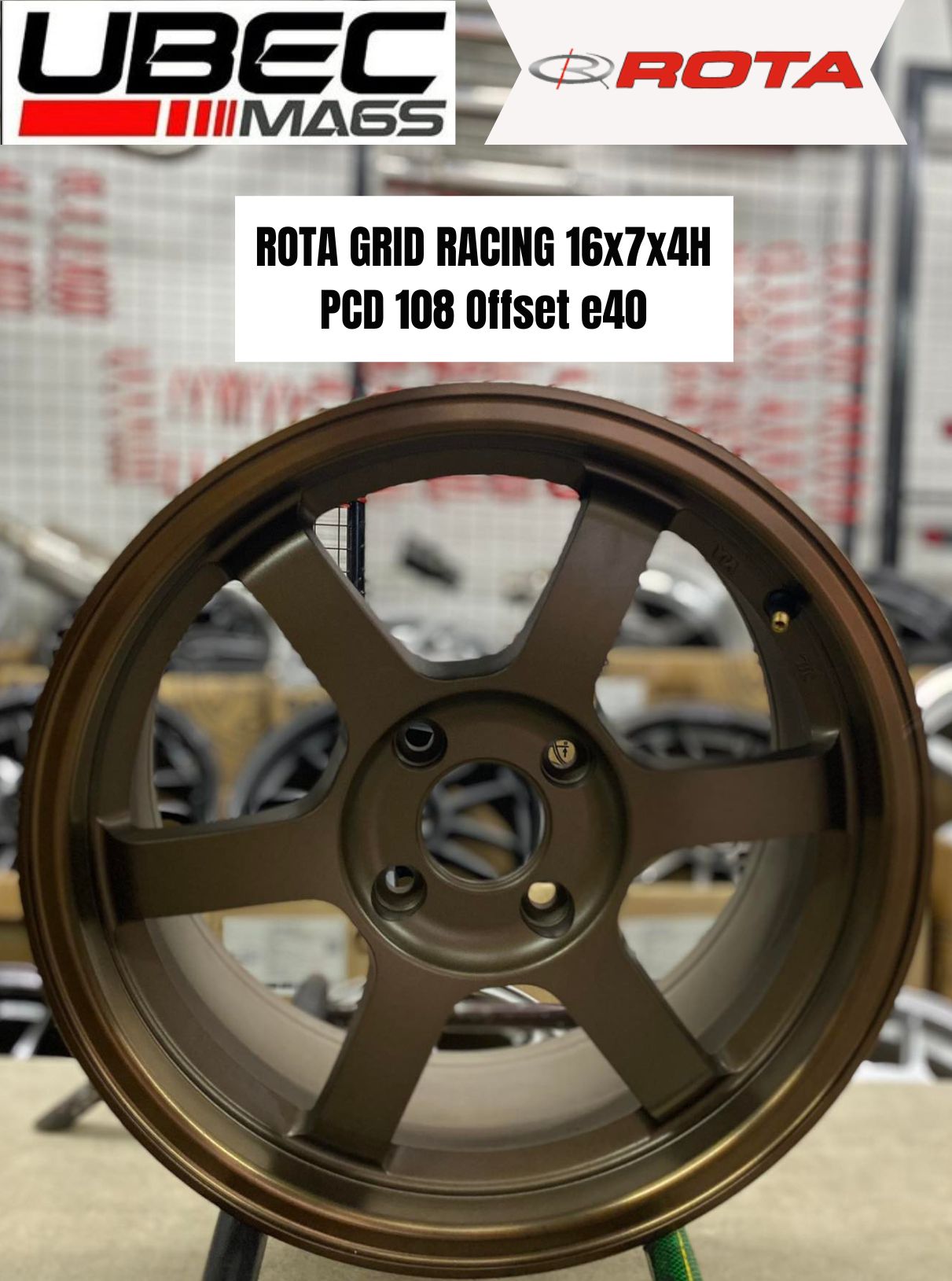 ROTA GRID RACING 16X7X4H/108 Speed Bronze