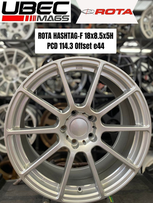 ROTA HASHTAG 18x8.5x5H/114.3 Gun Metallic