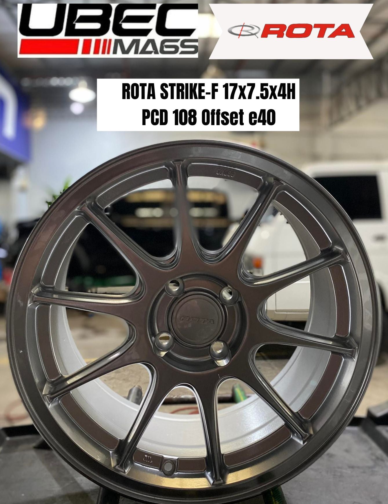 ROTA STRIKE-F 17X7.5X4H/108 Hyper Silver IMP1