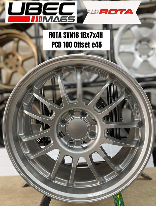 ROTA SVN 17X7.5X4H/100 Plain Silver