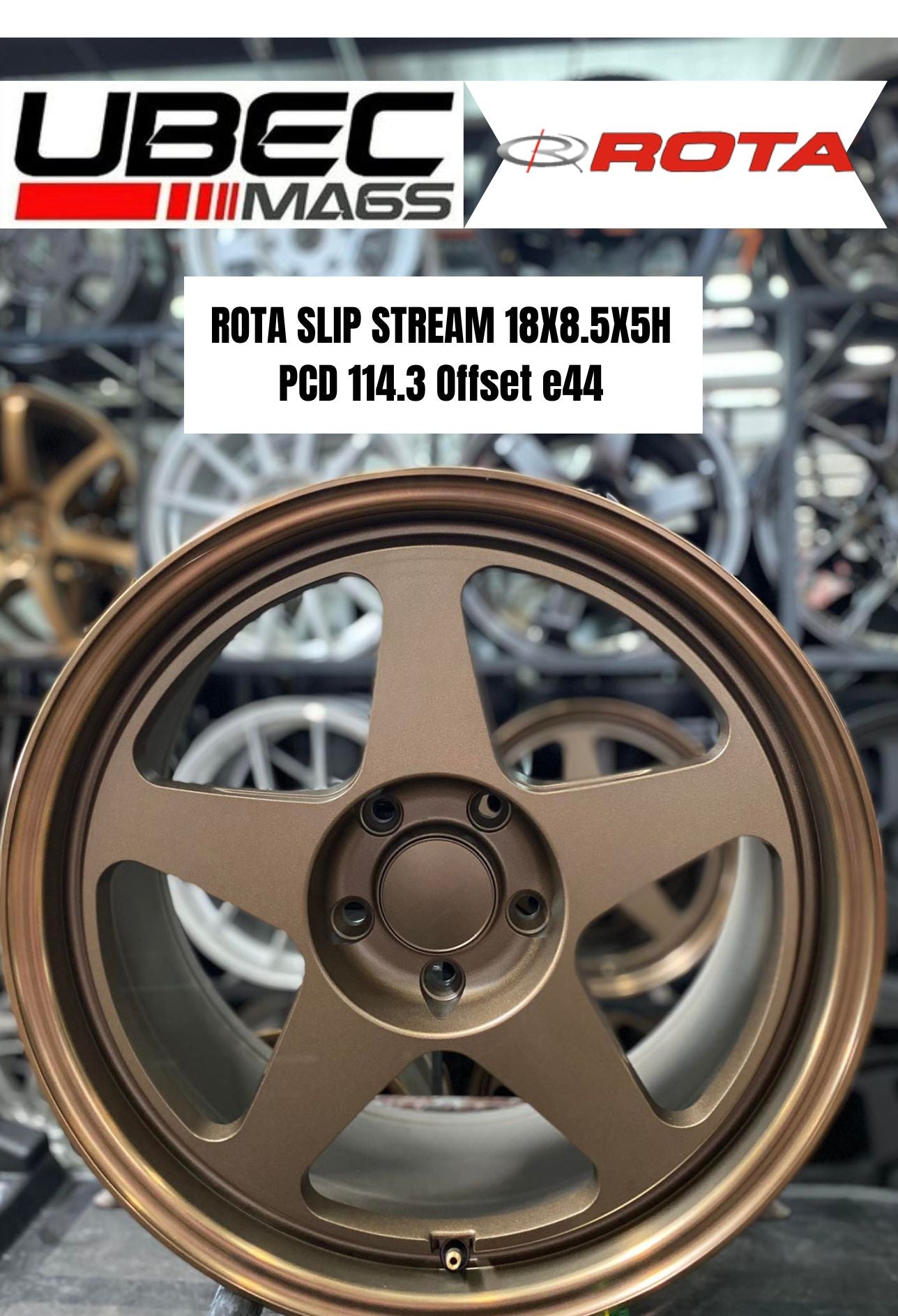 ROTA SLIP STREAM 18x8.5x5H/114.3 Speed Bronze