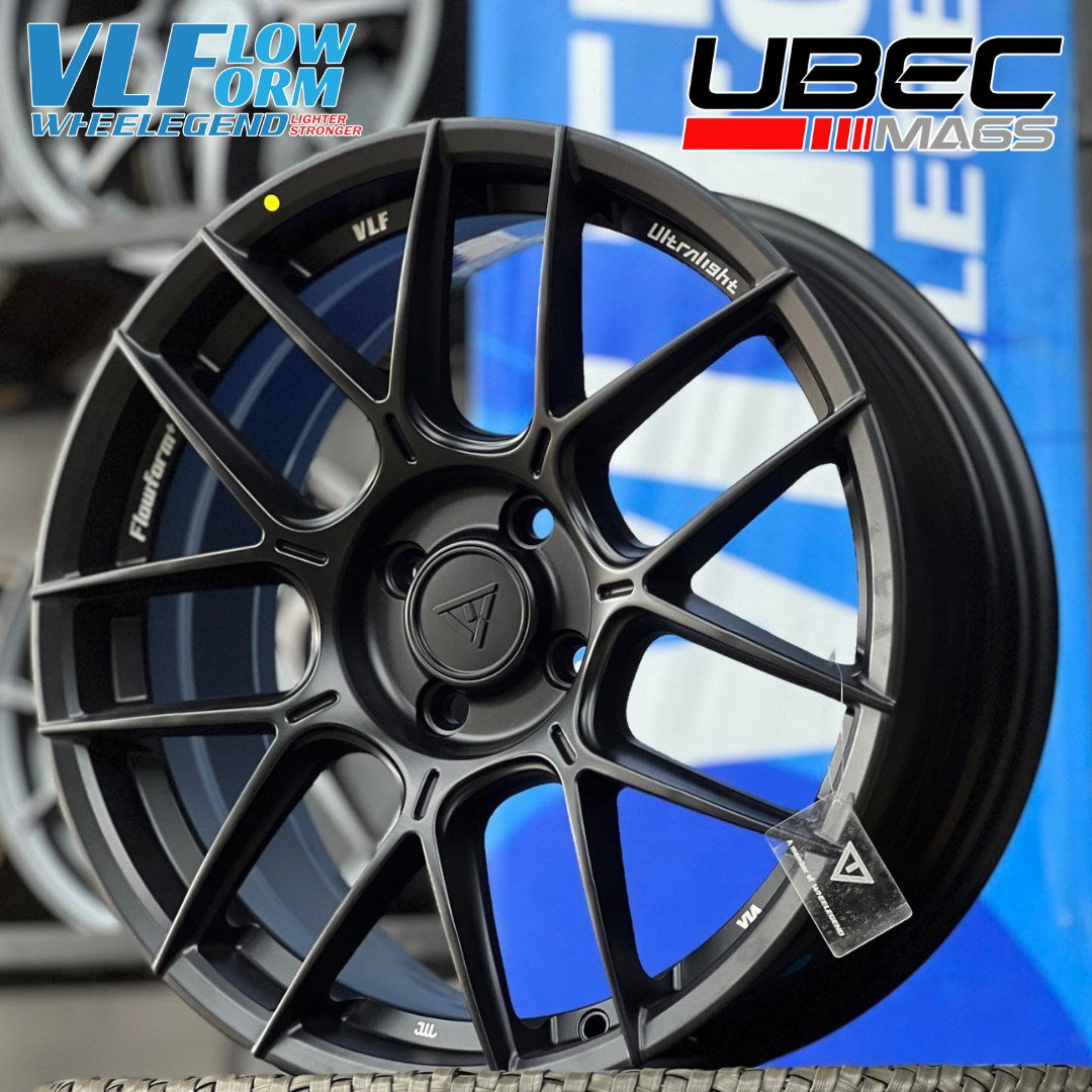 VLF-38 FLOW FORM 17X7.5X4H/100 ET 38 MATTE BLACK