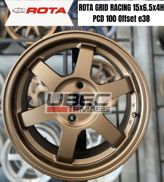 ROTA GRID RACING 15X6.5X4H/100 PLAIN GOLD