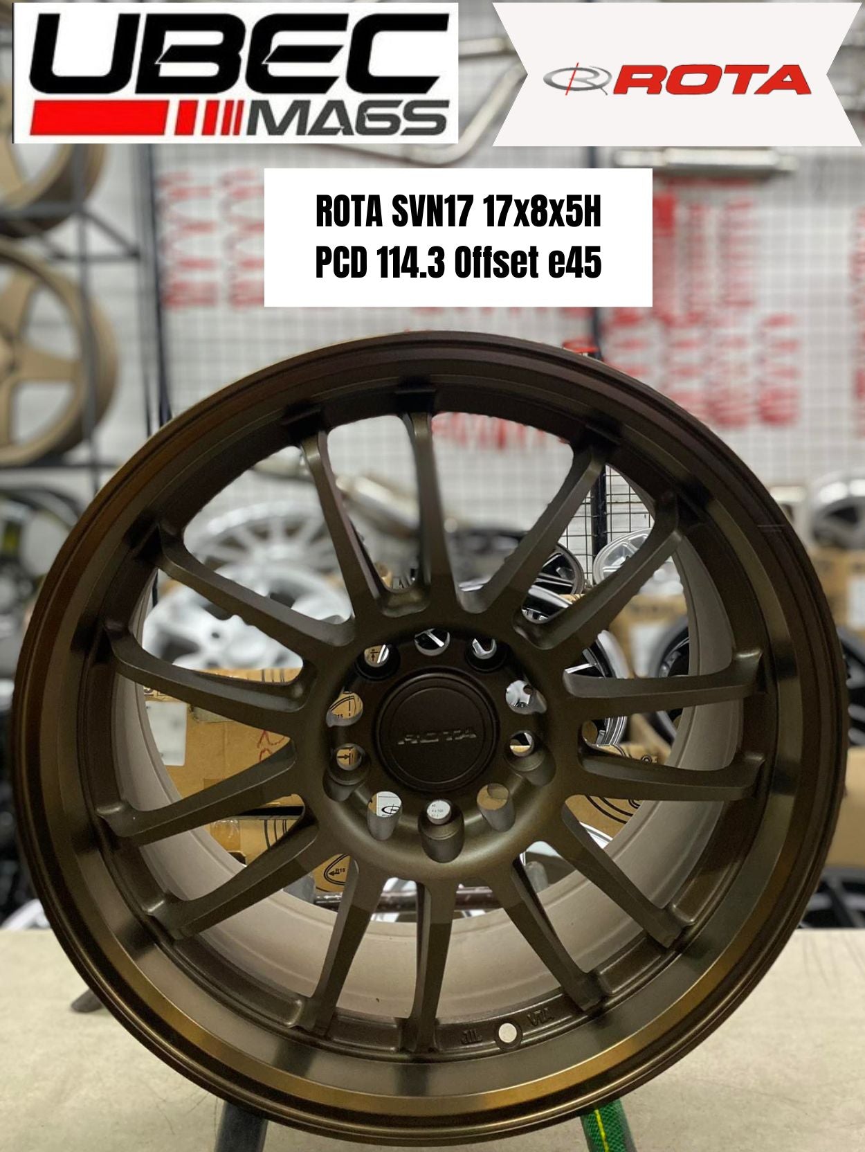 ROTA SVN 17X8X5H/114.3 SPEED BRONZE – UbecMags