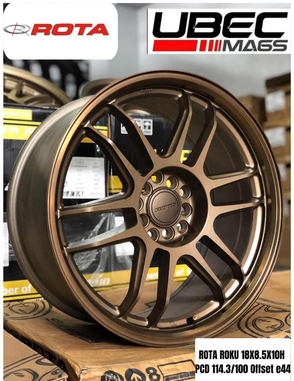 ROTA ROKU 18X8.5X5H/100-114.3 Speed Bronze – UbecMags
